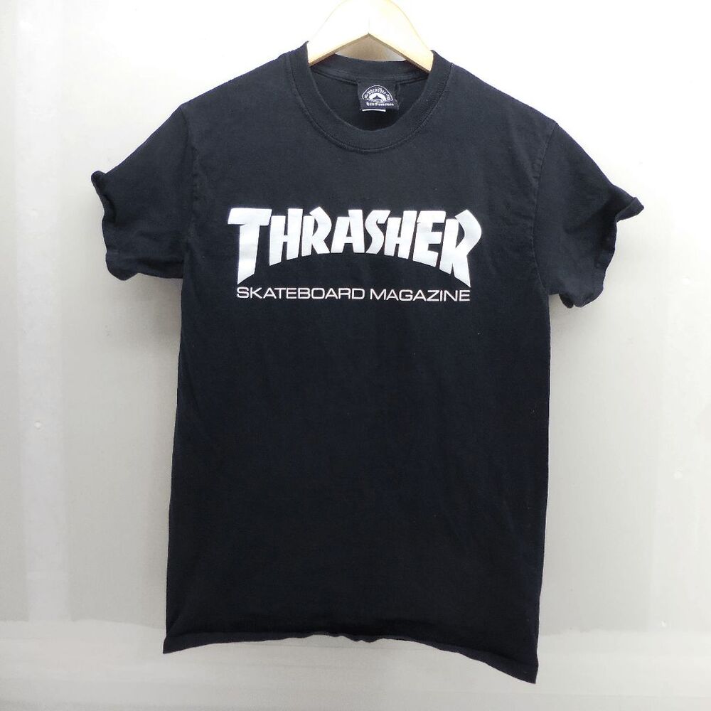 Vintage Thrasher Skateboard Magazine T-Shirt Size Small Black/White Skae Grunge